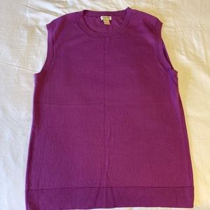 EUC J. Crew Magenta Purple Sleeveless Sweater